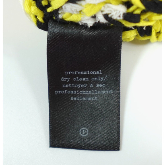 Rag & Bone Midi Dress Womens Medium Yellow Viola Boucle Chunky Knit Sleeveless - Picture 16 of 16